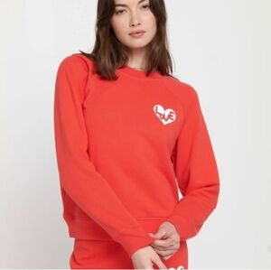 Spiritual Gangster Love Forever Raglan Sweat set, red, size small